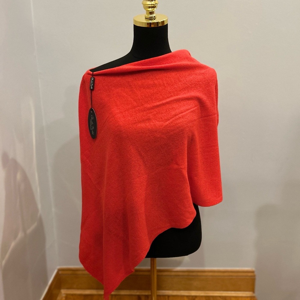 Elegant Red Poncho
